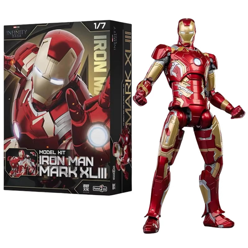 1:7 Original  Iron Man MK42 MK43 MK46MK5 MK6 MK7 DIY Toy Action Figure Tony Stark Legend Collection Anime Model Kids Gift