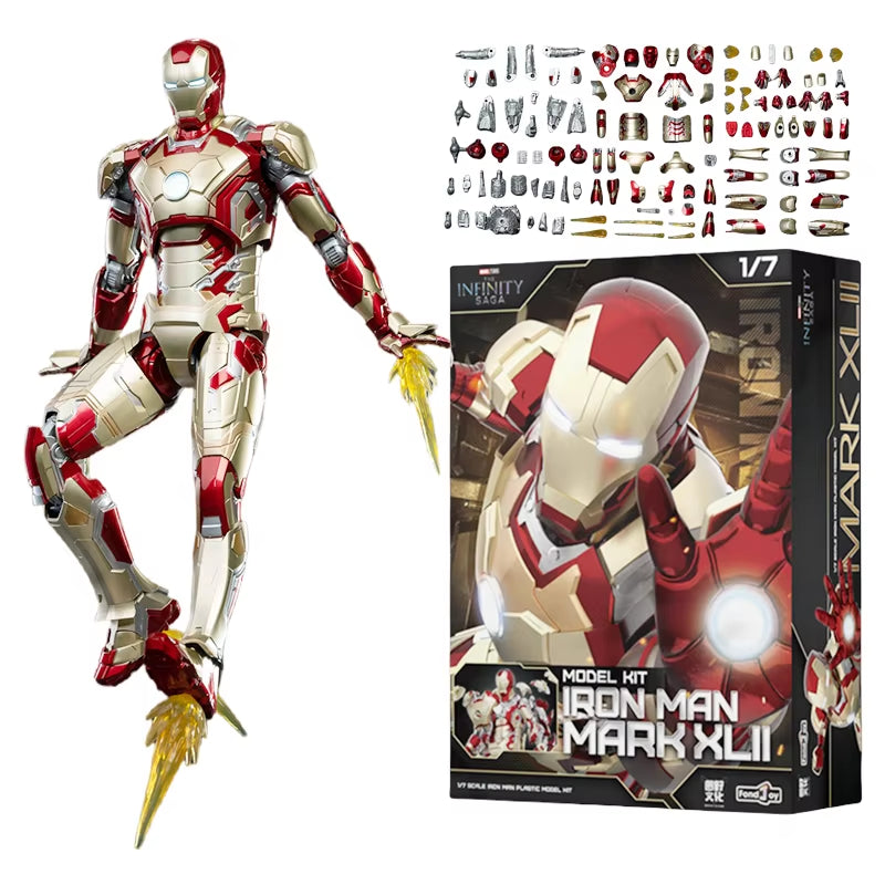 1:7 Original  Iron Man MK42 MK43 MK46MK5 MK6 MK7 DIY Toy Action Figure Tony Stark Legend Collection Anime Model Kids Gift