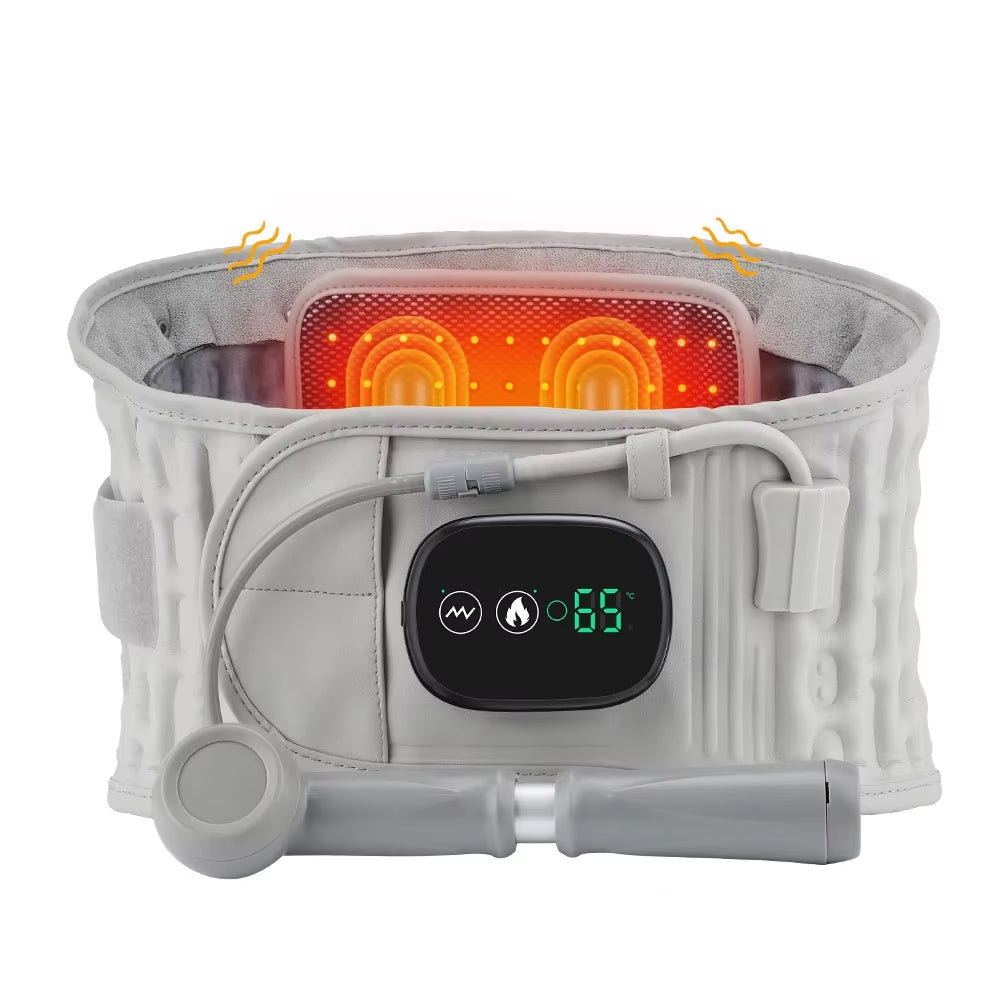 Inflatable Waist Massager, Heated Vibration Massage, Airbag Support, Back Brace Belt, Lumbar Protect,Back Muscle Relax
