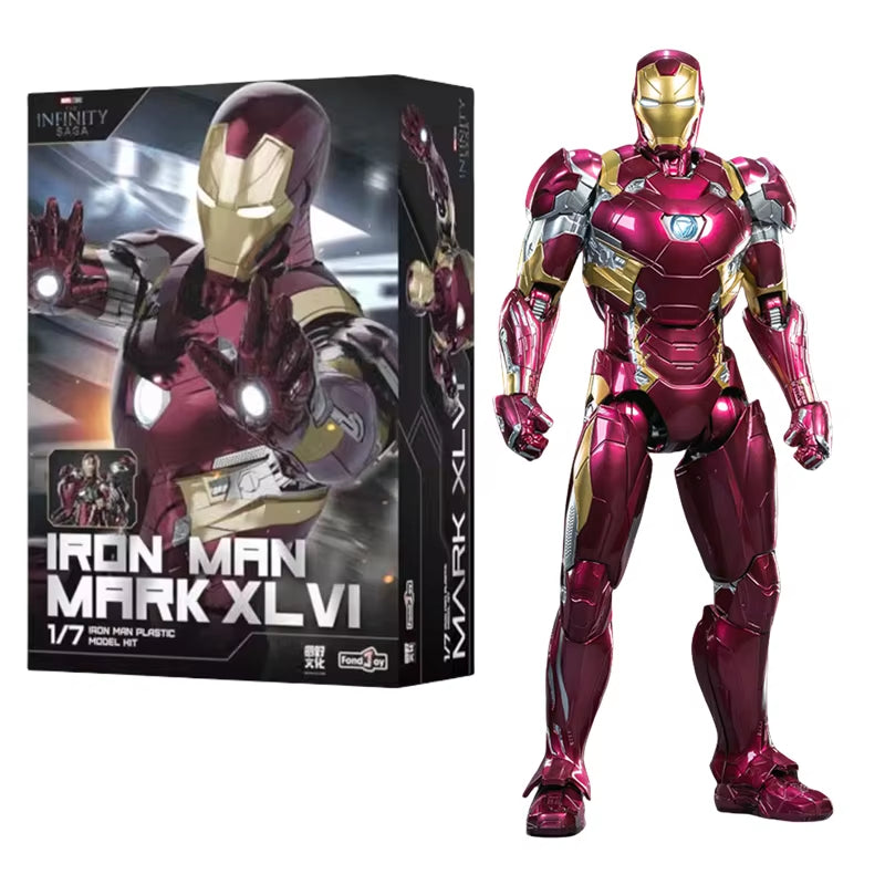 1:7 Original  Iron Man MK42 MK43 MK46MK5 MK6 MK7 DIY Toy Action Figure Tony Stark Legend Collection Anime Model Kids Gift