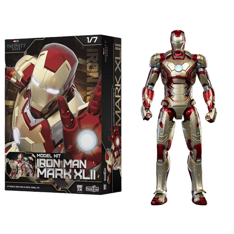 1:7 Original  Iron Man MK42 MK43 MK46MK5 MK6 MK7 DIY Toy Action Figure Tony Stark Legend Collection Anime Model Kids Gift