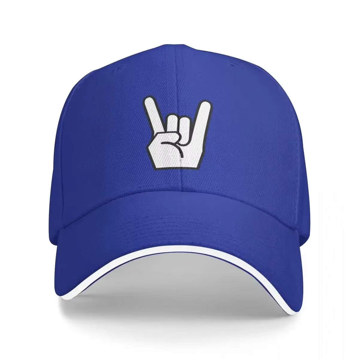 Rock Devil Horns Simple Icon Baseball Cap Anime Male Adjustable Hat Girl Men'S Streetwear for Sun Protection