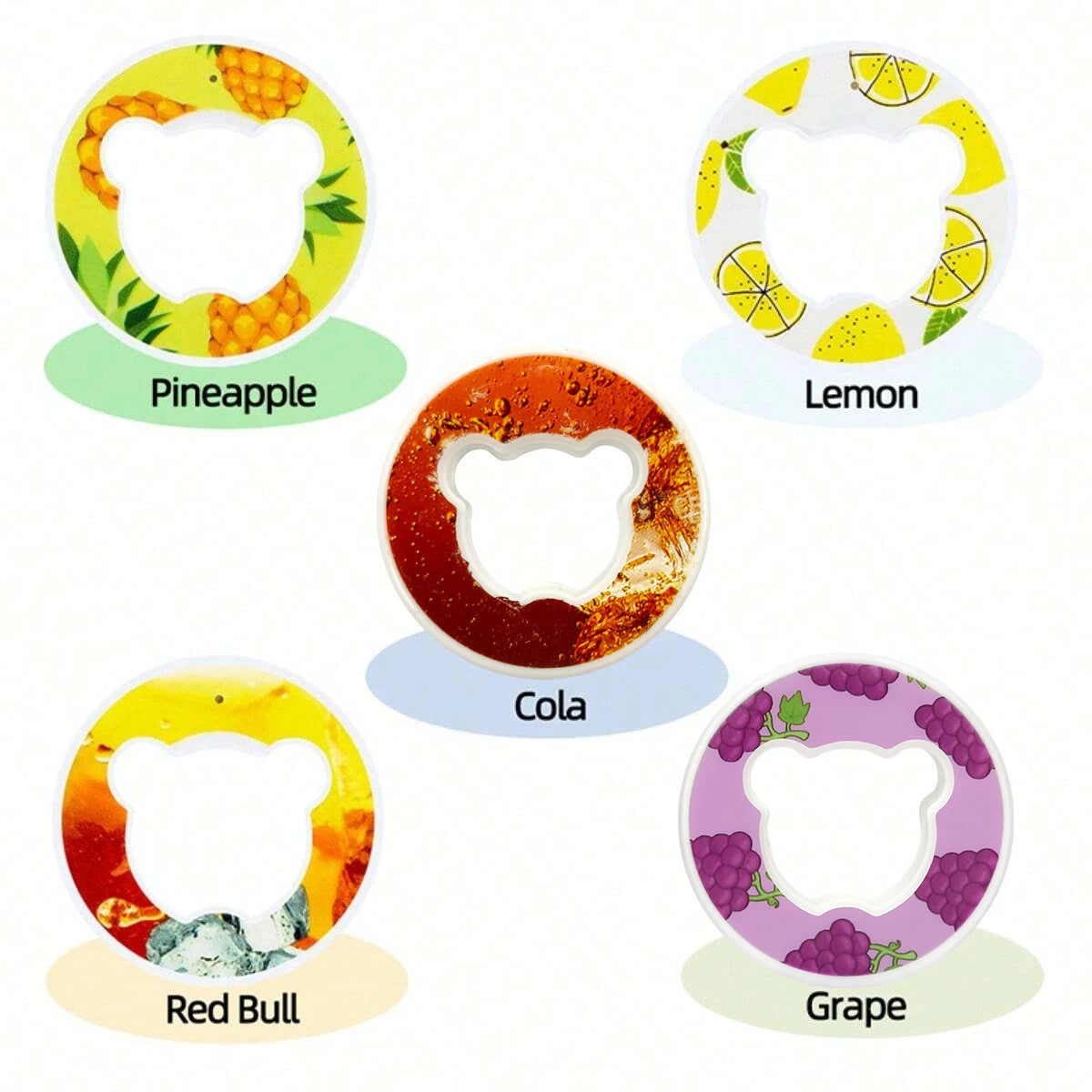 Bär Obst Trinken Geschmack Geschmack Pod Kreative 0 Zucker 0 Kalorien Geschmack Ring Für Kunststoff Wasser flaschen Sport Tasse Zubehör Homestro