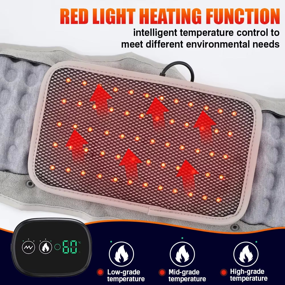 Inflatable Waist Massager, Heated Vibration Massage, Airbag Support, Back Brace Belt, Lumbar Protect,Back Muscle Relax