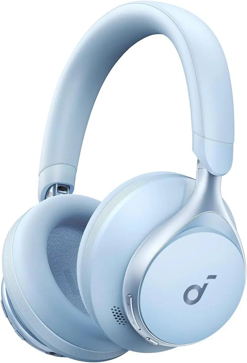 Soundcore by Anker, Space One Kabellose Over-Ear Bluetooth Kopfhörer, Aktives Noise Cancelling, 2X Stärkere Stimmunterdrückung, 40H Wiedergabe, App, Hi-Res Audio, Bluetooth 5.3 (Himmelblau)