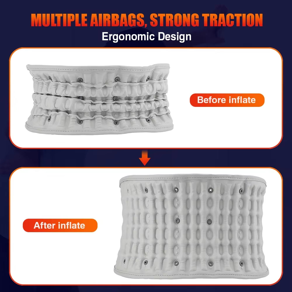 Inflatable Waist Massager, Heated Vibration Massage, Airbag Support, Back Brace Belt, Lumbar Protect,Back Muscle Relax