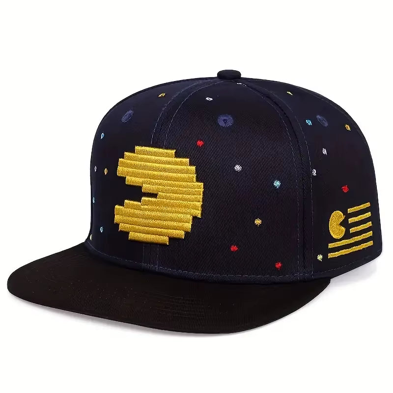 Unisex Monsters Eat Beans Embroidery Hip-Hop Hats Outdoor Adjustable Casual Baseball Caps Sunscreen Hat