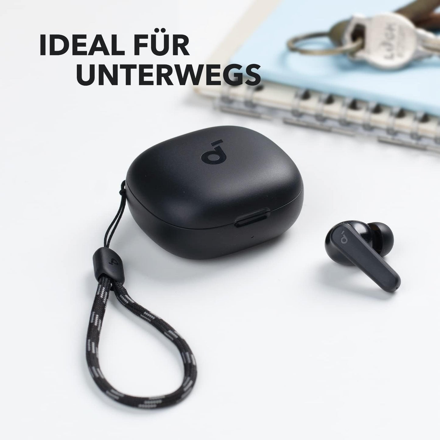 Soundcore by Anker P20I Kabellose Bluetooth Kopfhörer In-Ear, 10Mm Treiber, Bluetooth 5.3, Anpassbarer EQ, 30 Std. Spielzeit, IPX5 Wasserfest, 2 Mikros Mit KI, Einzeln Verwendbar (Schwarz)
