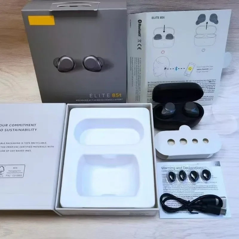 Jabra Elite 85t In-Ear Bluetooth-Kopfhörer mit ANC  Kabellos, Mikrofon, für Sport, Musik & Business Lange Akkulaufzeit, Premium-Sound - Homestro
